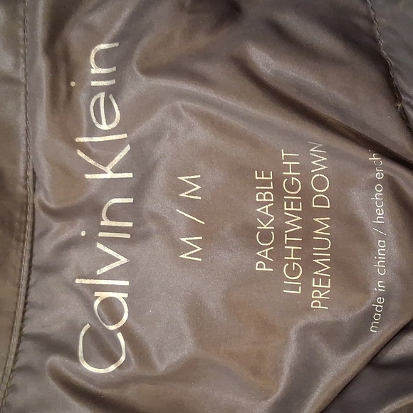 Calvin Klein Gray Packable Down Jacket Size M - Picture 2 of 4